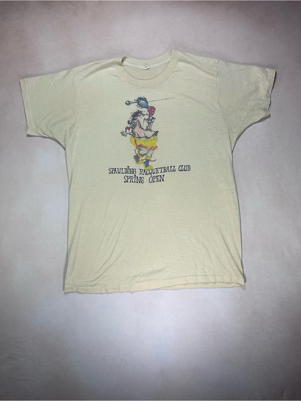 Vintage Spaulding racquetball club shirt